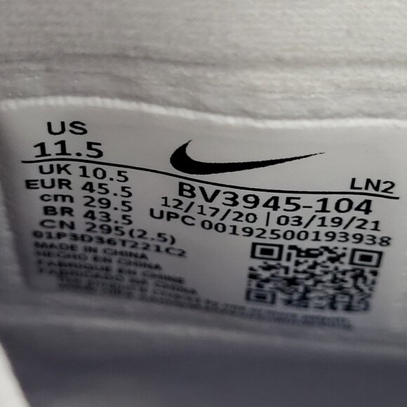 Nike Alpha Menace Pro 2 Mid Football Cleats White Purple BV3945-104 Men's 11.5 - Picture 7 of 7